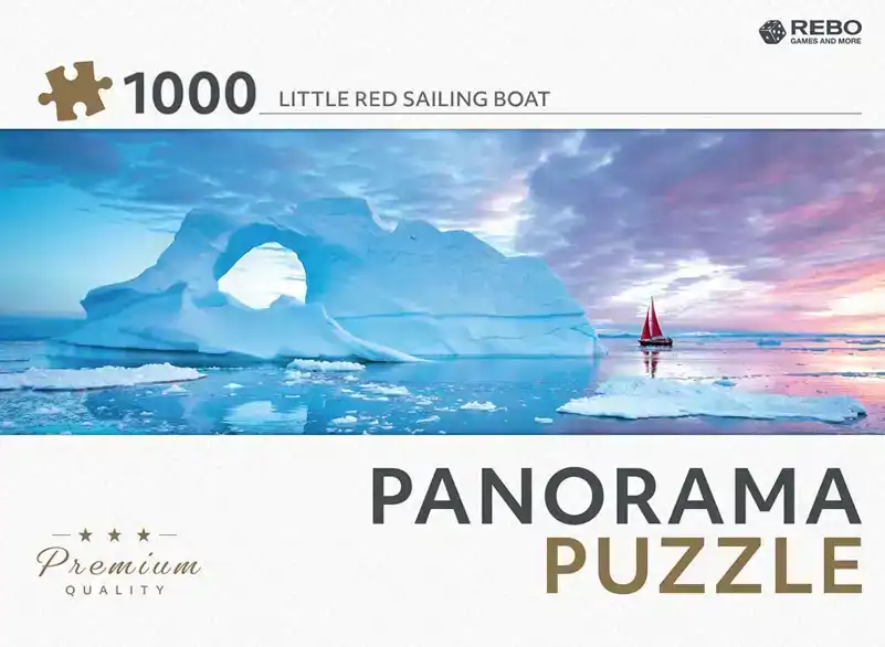 Legpuzzel Little Red Sailing Boat - panorama 1000 stukjes
