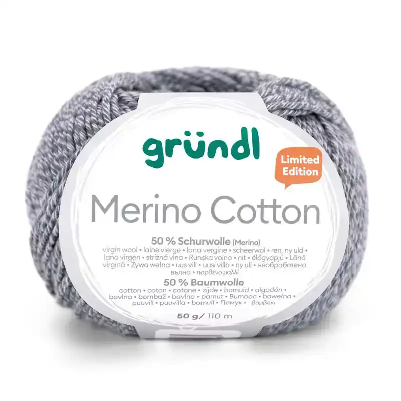 Merino katoen donker grijs