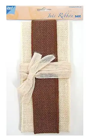 Jute Ribbon Set bruin/ Creme