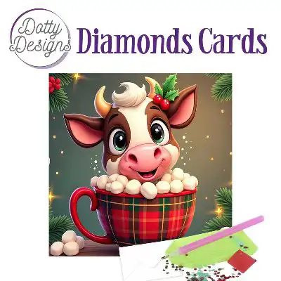 Dotty Designs Diamond Cards Koe met Beker