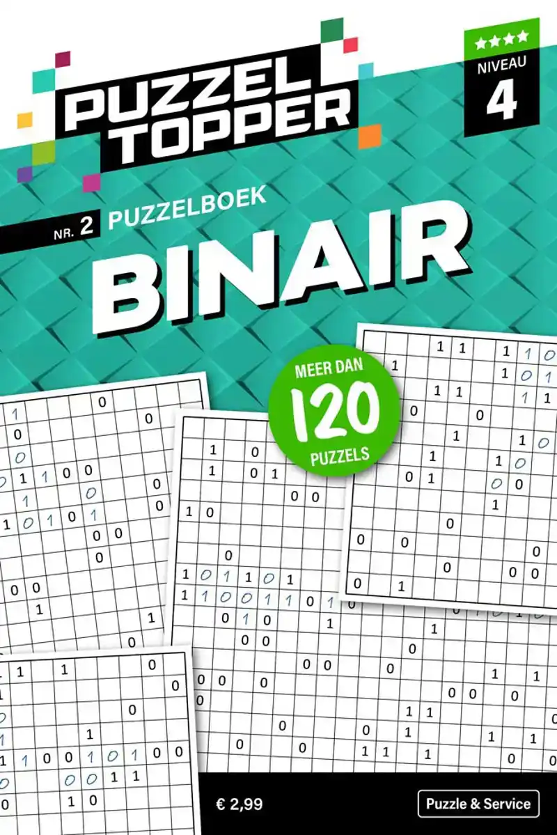 Puzzelblok binair 4 punt nr.2 puzzeltopper
