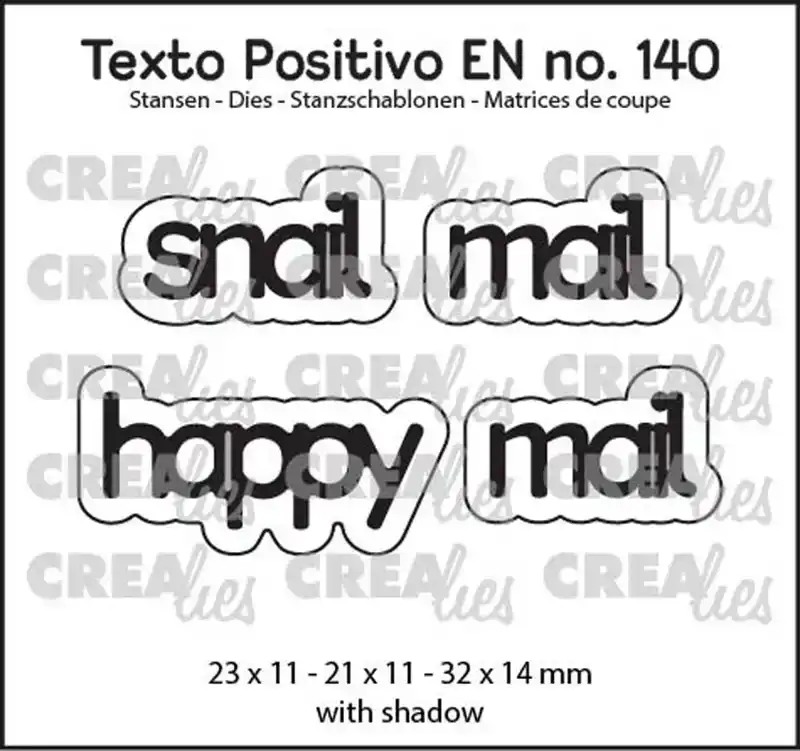 Crealies texto positivo snail mail / happy mail