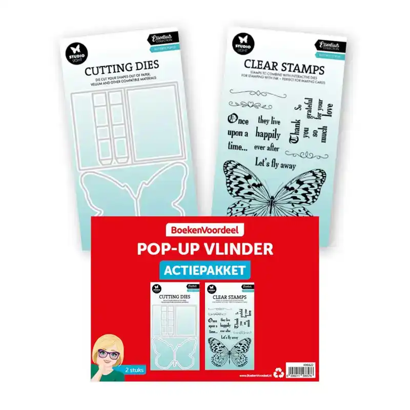 Actie pakket pop up vlinder 2delig
