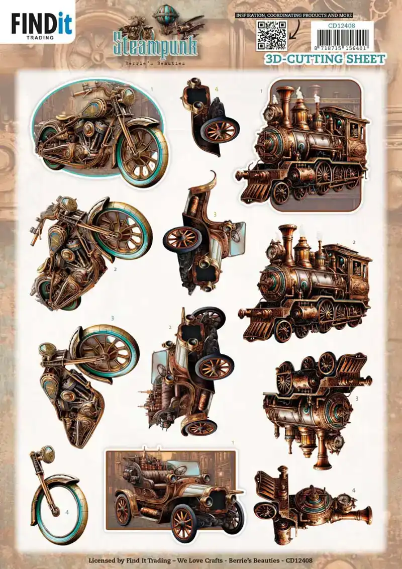 Berries Beauties steampunk knipvelset vehicles/objects