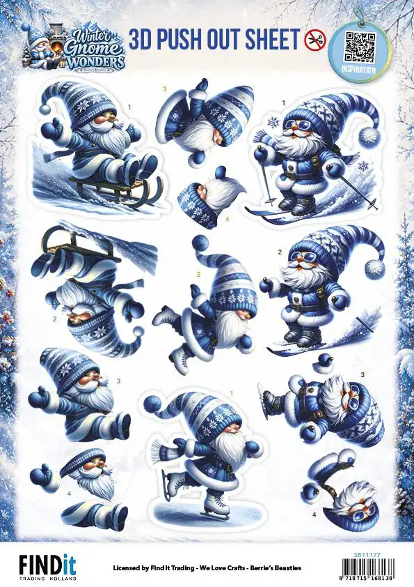 Berries Beauties 3D Pushoutvel Winter Gnome Wonders Winter Fun