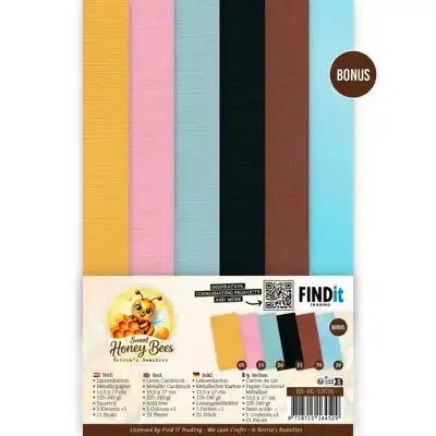 Linen Cardstock Pack Berries Beauties Sweet Honey Bees 4K