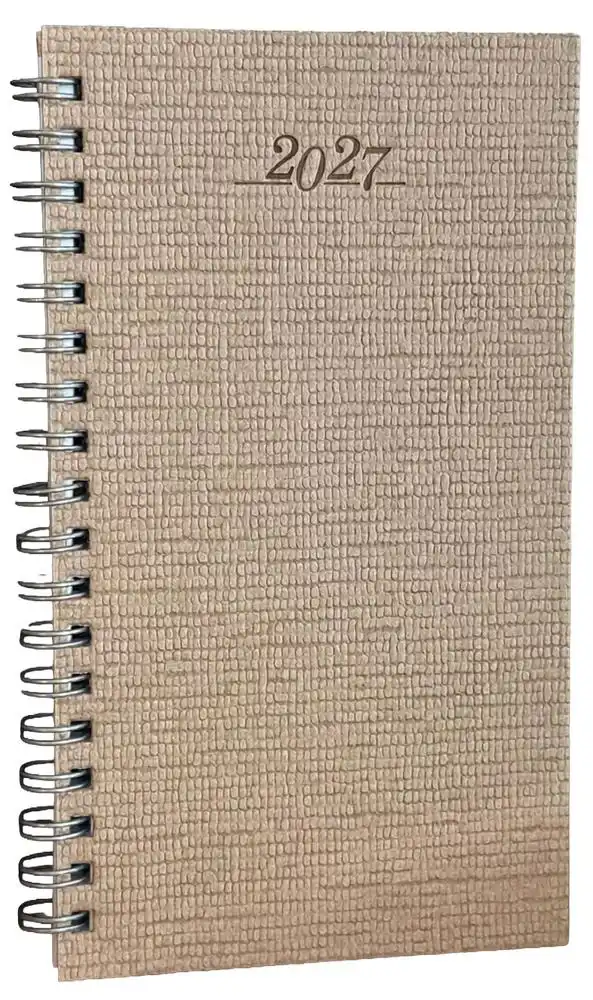 Zakagenda staand wire-o 2027 beige
