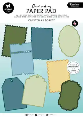 Studio Light Card Making Pad Christmas Forest 105x148mm