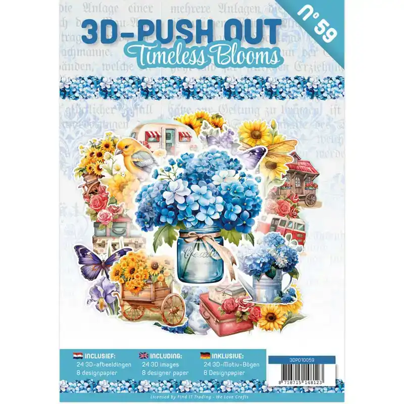 3D push out book 59 Timeless Blooms