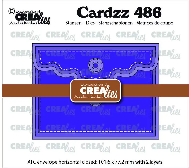 Cardzz stansen no. 486, ATC envelop horizontaal Paneel A