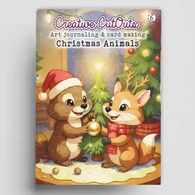 Christmas Animals boek creative cutouts