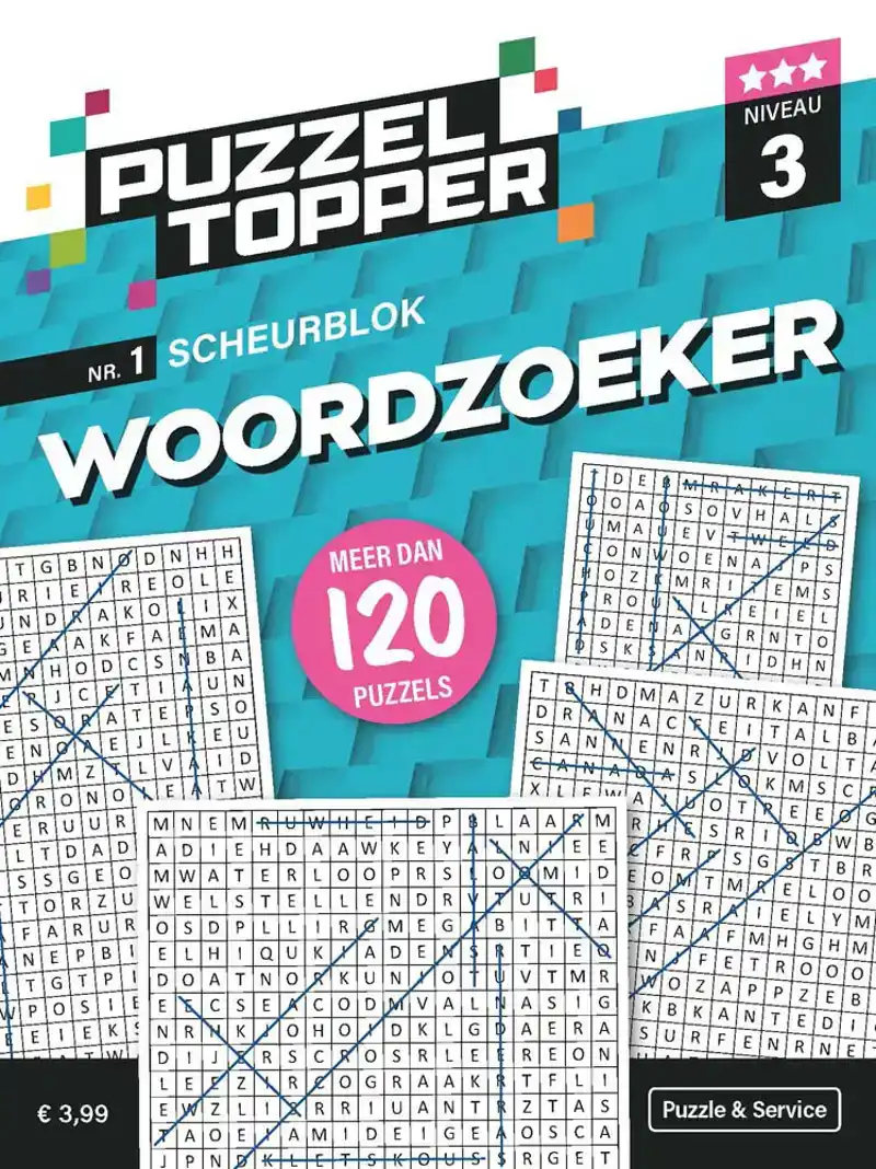 Puzzelblok woordzoeker 3 punt nr.1 Puzzeltopper
