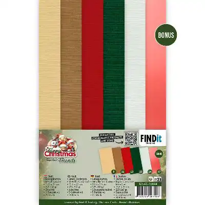 Linen Cardstock Pack Berries Beauties Furry Christmas Friends 4K