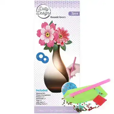 Dotty Design Diamonds Flowers Pink
