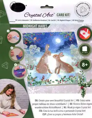 Crystal Card Kit XM106 Bunnies 18 x 18 cm