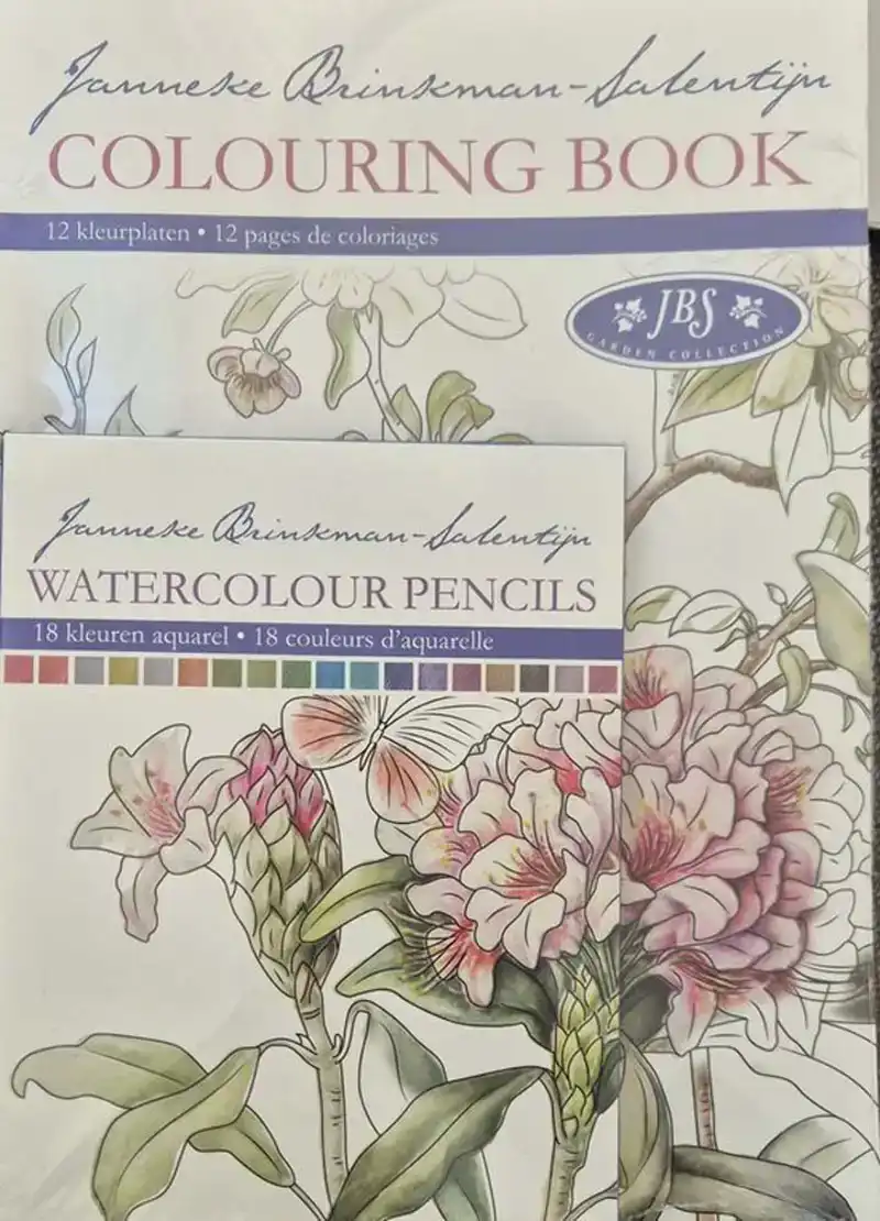 Janneke brinkman colouring Book Roze bloem vilnder