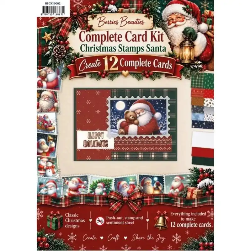 Berrie's Beauties Complete Card Kit Christmas Stamps Animals