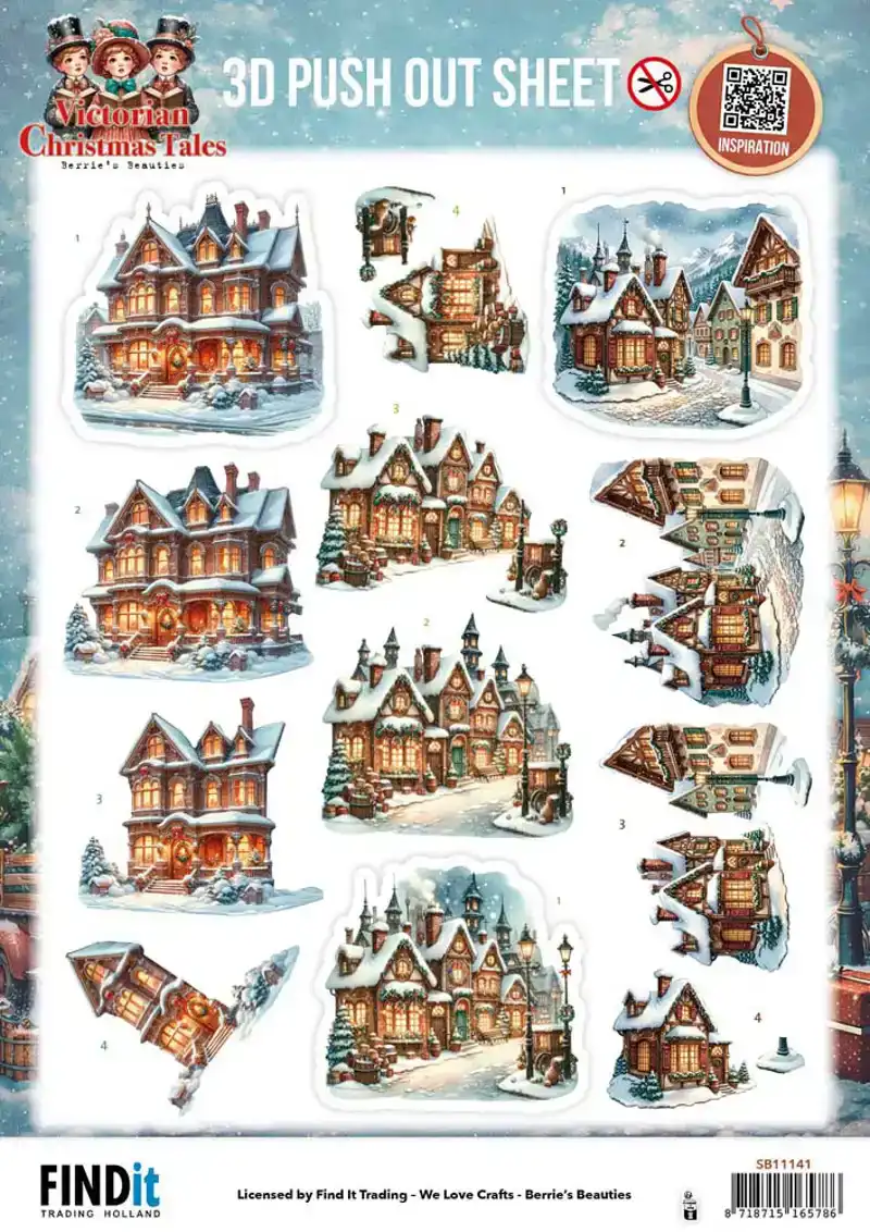 3D Pushout Sheet Berries Beauties Victorian Christmas Home for Christmas