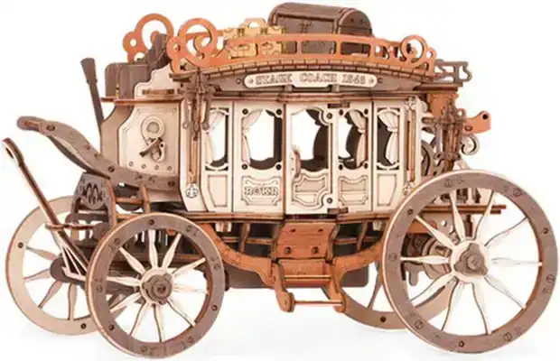 Robotime stagecoach met muziek AMKA1