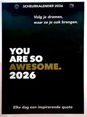 Scheurkalender 2026: You are awesome