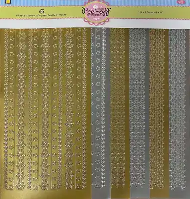 Peel Off Stickers Kerstrandjes 6vel
