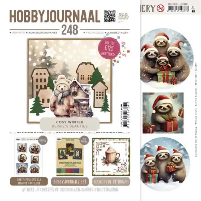 Hobbyjournaal 248 + gratis scenery vel Christmas sloth