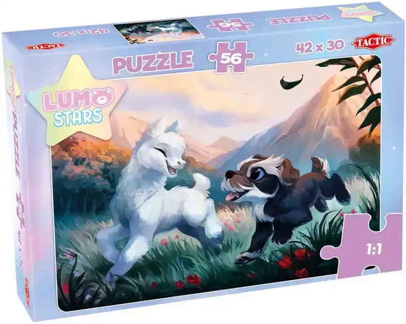 Legpuzzel Lumo Stars Lama & Puppy 56 stukjes