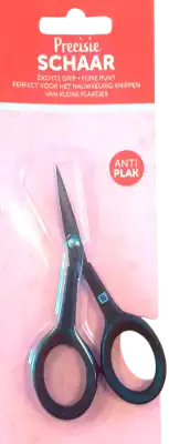 Precisie schaar zachte grip, fijne punt anti plak