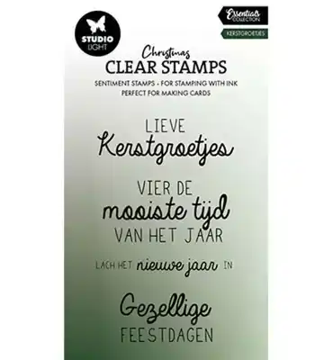 Studio Light Clear Stamp kerstgroetjes