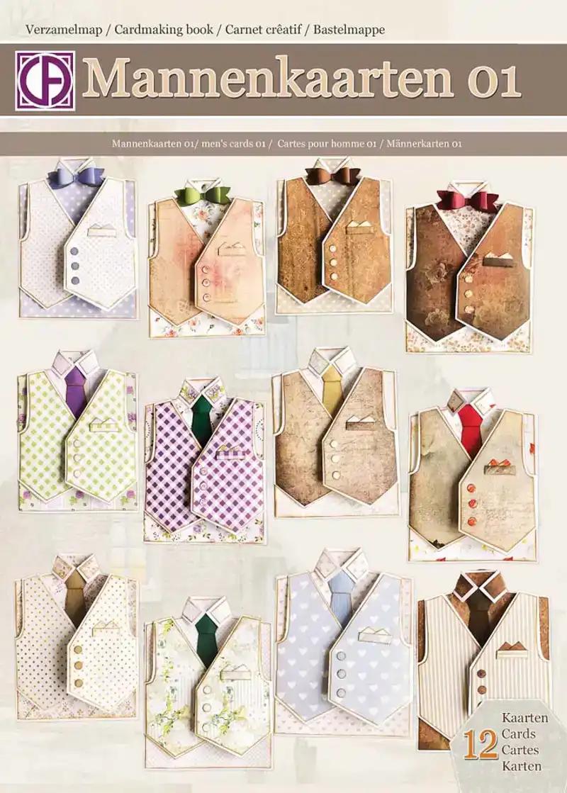 Kaartenpakket Mannenkaarten 01 - 12 stuks