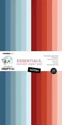 Creative Craftlab unicolor paper pad Winter essentials
