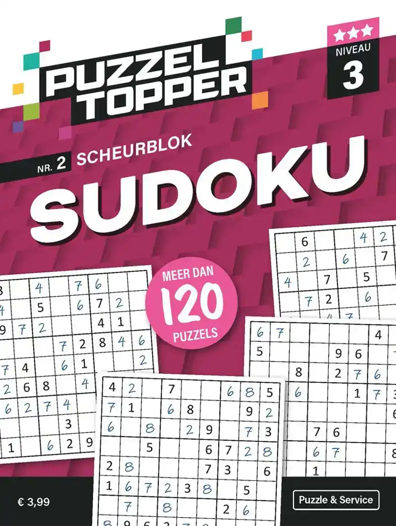 Puzzelblok sudoku 3 punt nr.2 Puzzeltopper