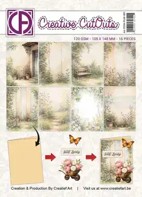 My Happy Little Garden A6 collagepapier