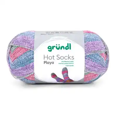 Hot Socks playa 06 paars/blauw/roze/groen