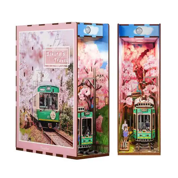 Tonecheer DIY Book Nook Sakura’s Travel Bookend