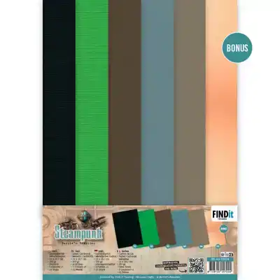 Berries Beauties steampunk linen cardstock pack A4