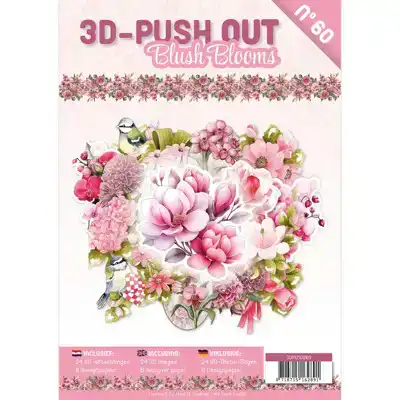 3D Push-Out Book 60 Blush Blooms