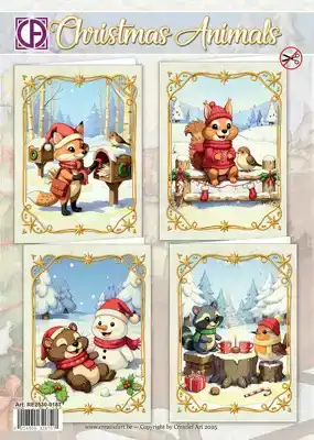 Christmas Animals kaartenpakket