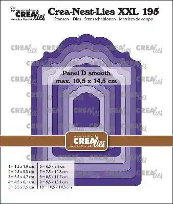 Crealies Crea-Nest-Lies XXL stansen no. 195, Paneel D glad
