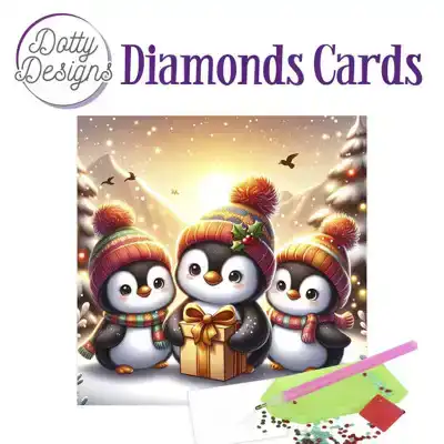 Dotty Designs Diamond cards penguin 1