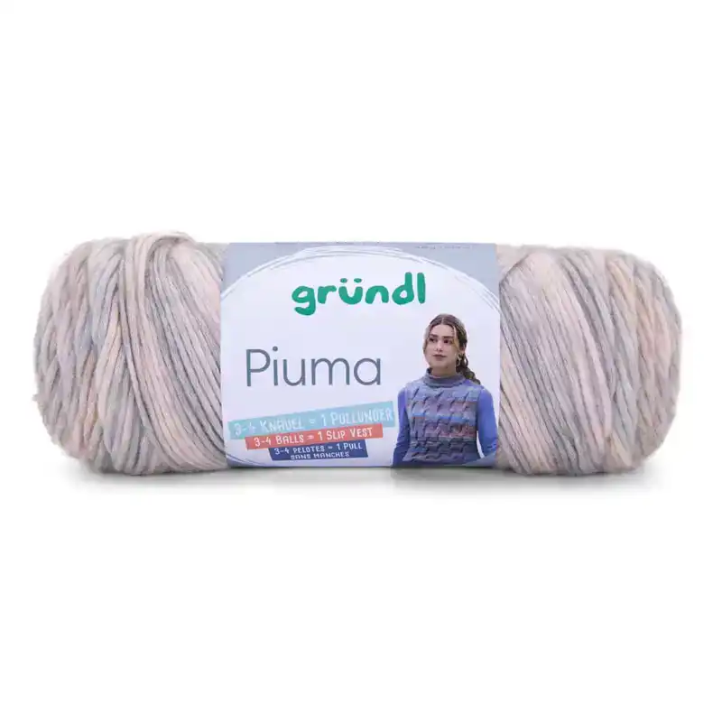 Grundl Piuma garen 11 zand/creme/groen/blauw
