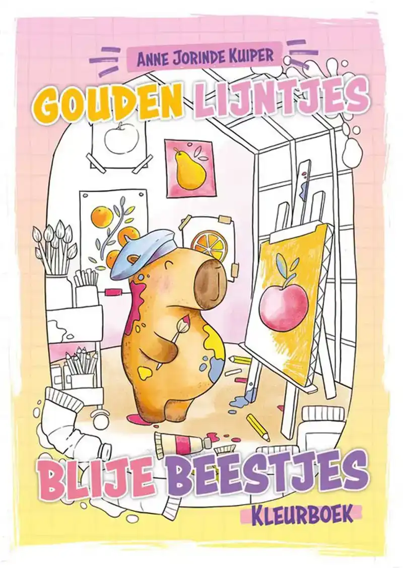 Gouden lijntjes Blije beestjes kleurboek
