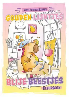 Gouden lijntjes Blije beestjes kleurboek