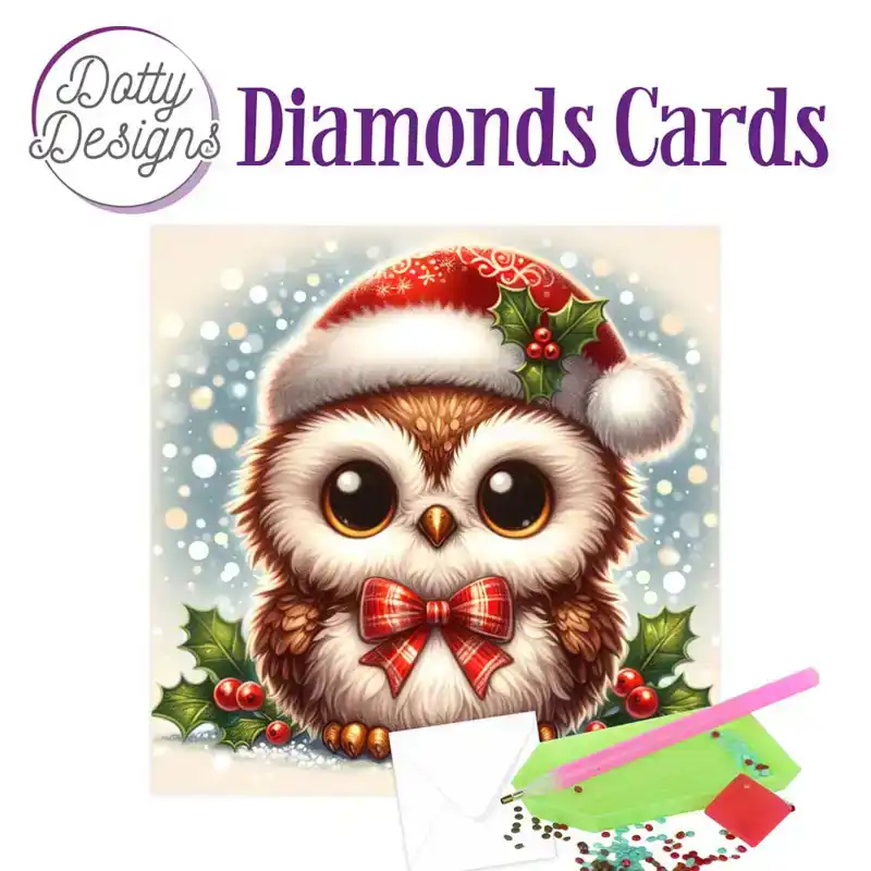 Dotty designs diamond cards christmas owl 2