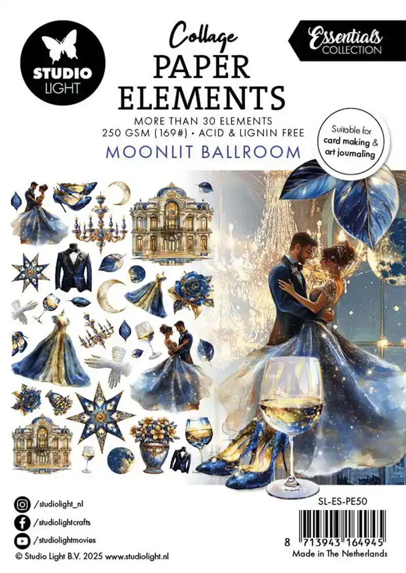 Studio Light Essentials Collage Paper Elements Moonlit Ballroom