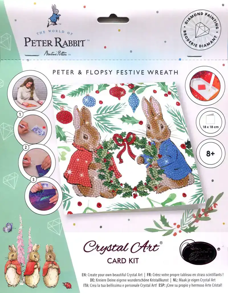 Crystal Card Kit PEter & Wreath 18 X 18 cm