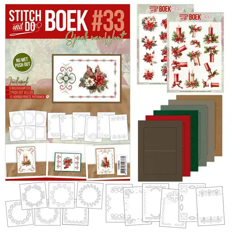 Stitch and Do boek A6 33 Red Christmas
