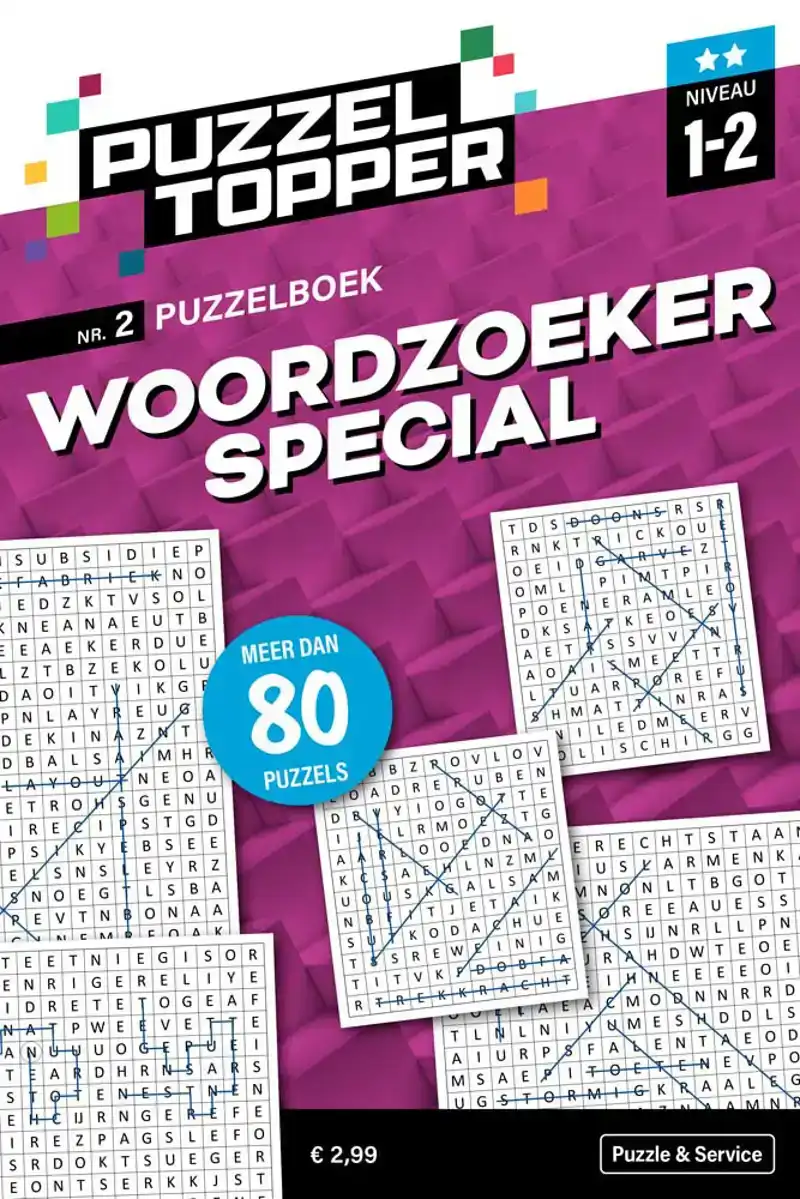 96 pag. woordzoeker special 1-2 stippen nr.2 puzzeltopper<br>