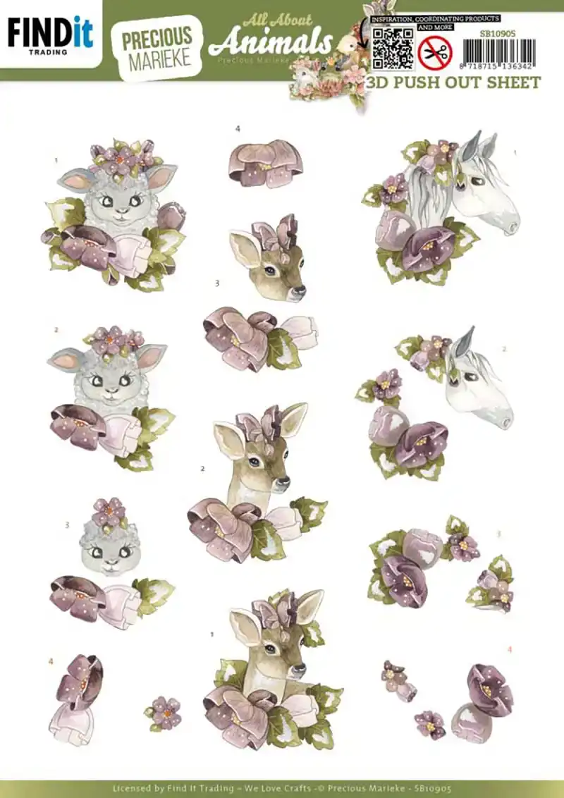 PM All about animals 3D push out All about purple