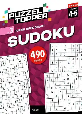 Puzzelboek groot sudoku 4-5 punt nr3